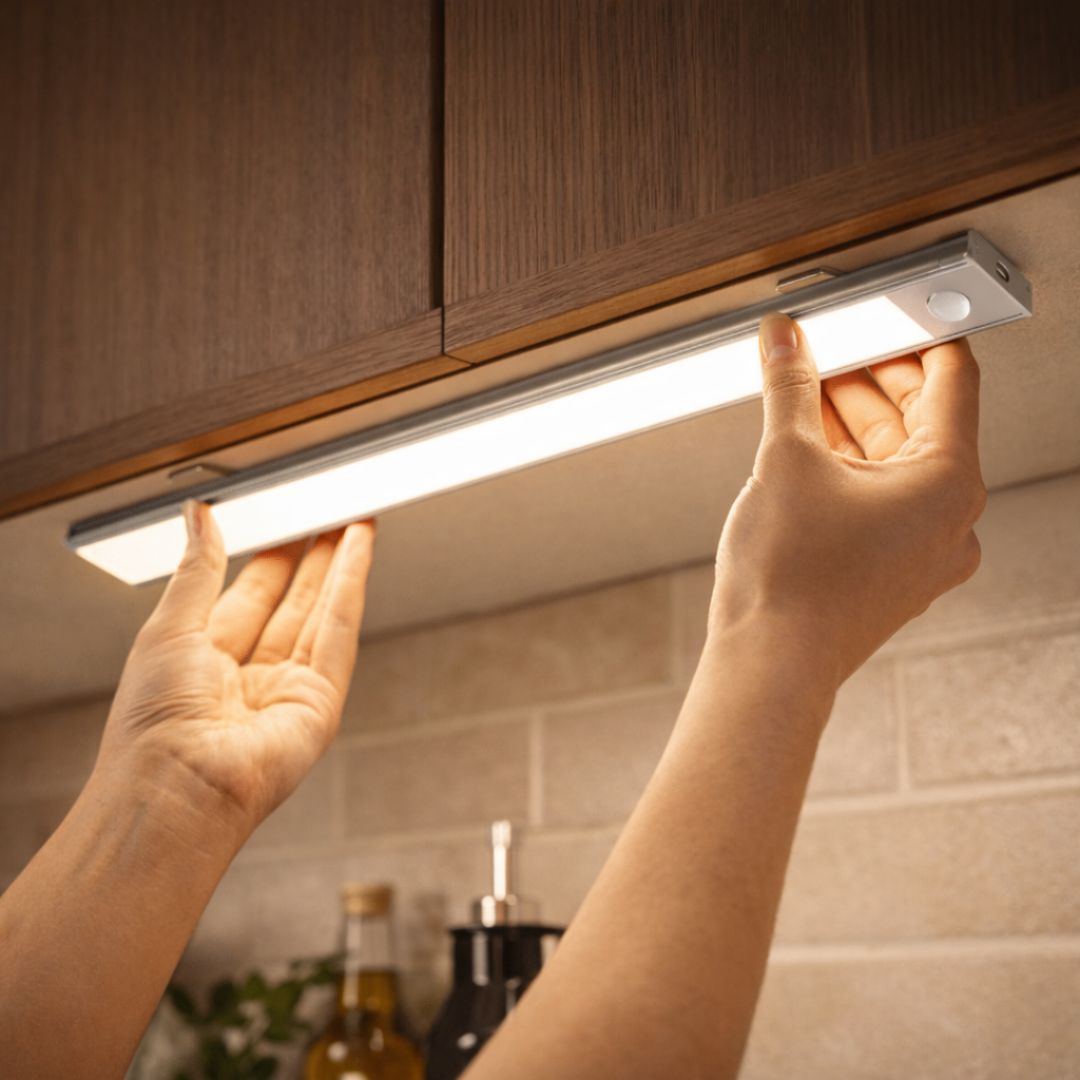 Barra LED con Sensor de Movimiento – Recargable y Magnética / Luz Fría
