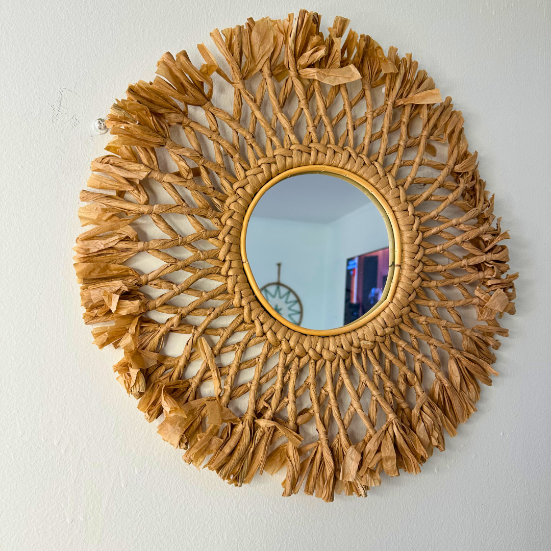 Espejo Boho Trenzado - Diámetro 50 cm