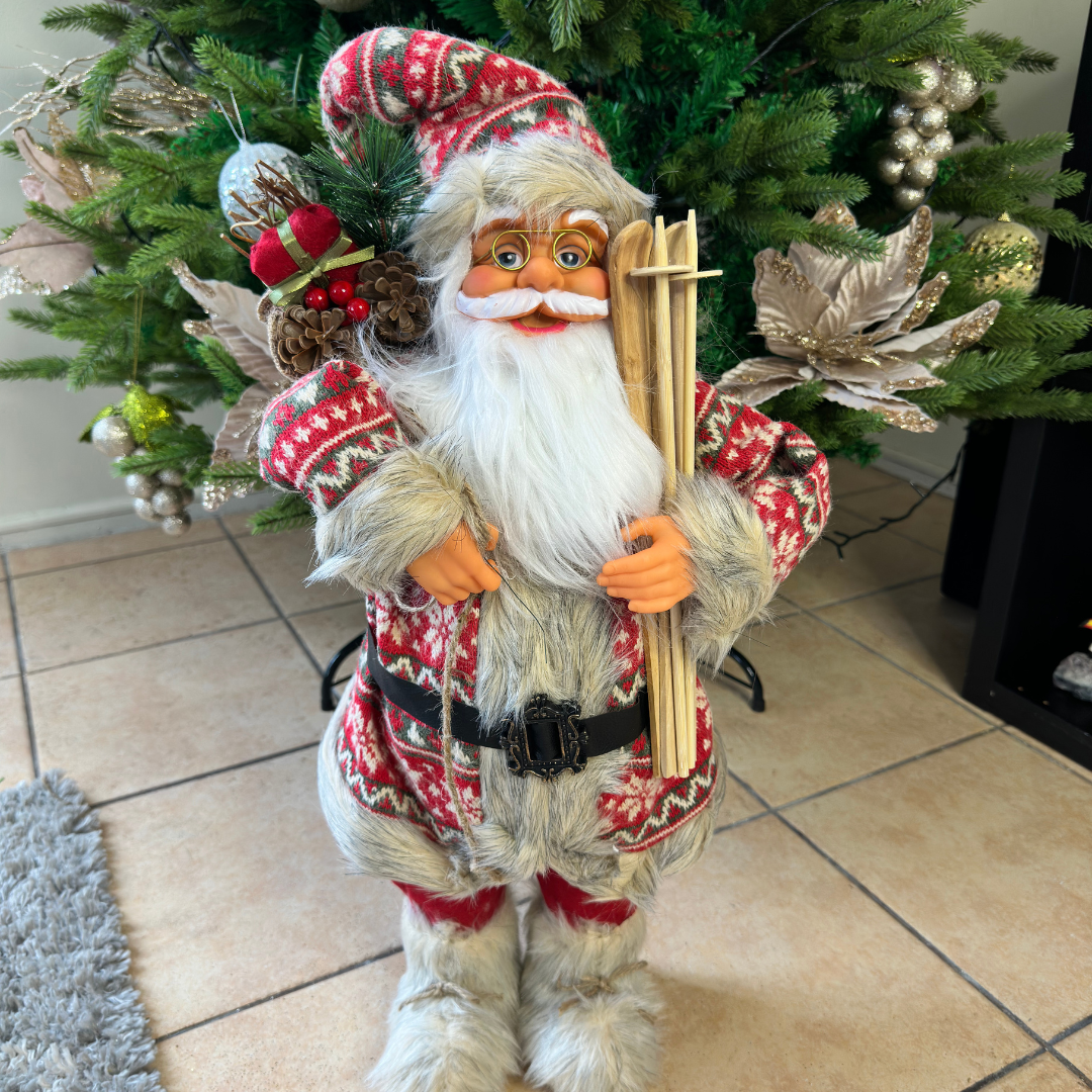 Santa Nórdico -  Decorativo Navideño - Alto 60 cm