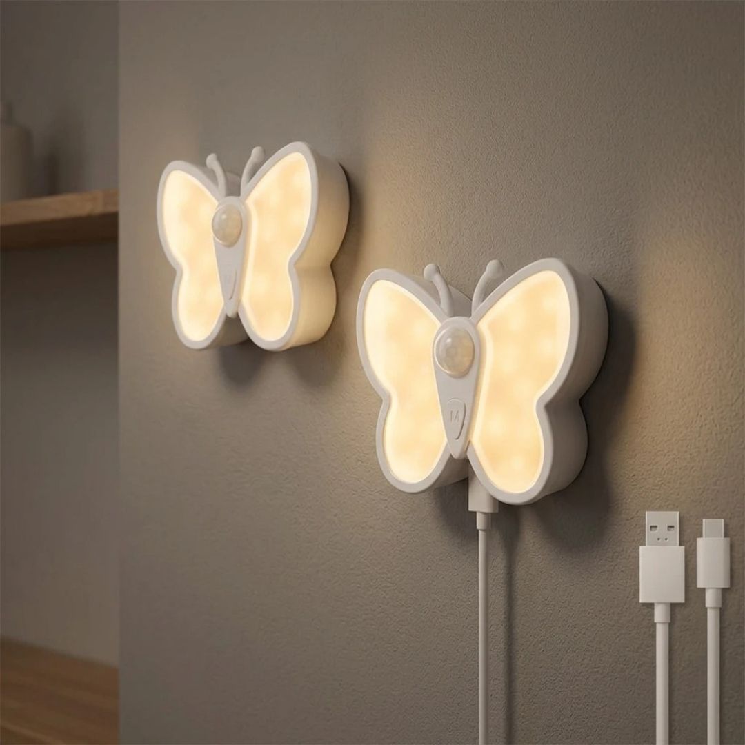Luz Mariposa Recargable - Sensor de Movimiento / Cálido / USB-C