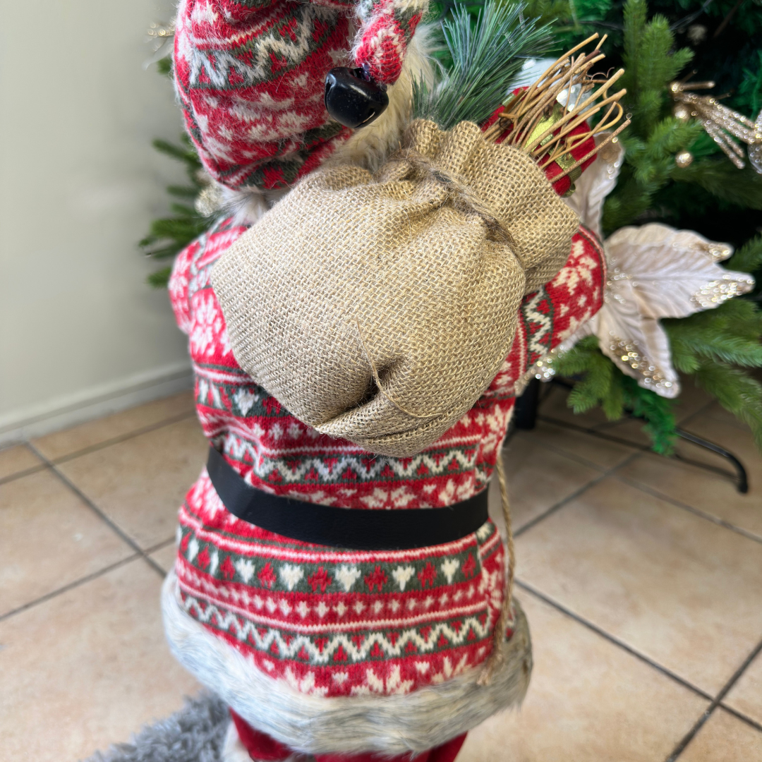 Santa Nórdico -  Decorativo Navideño - Alto 60 cm