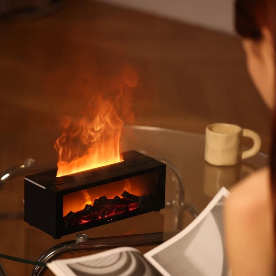 Humidificador Chimenea LED – Aroma / Temporizador / Efecto Llama