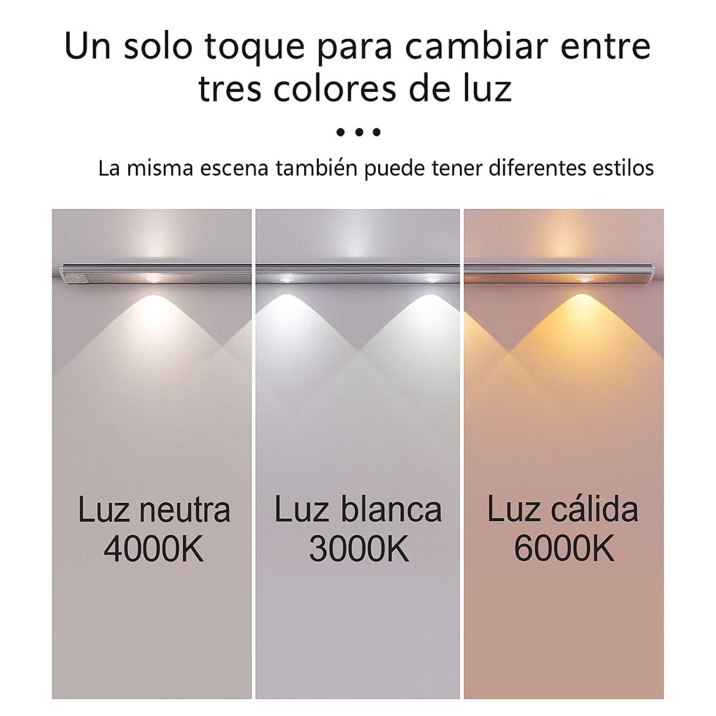 Barra con Sensor Inalámbrica - Luz Cálida o Fría o Neutra / USB