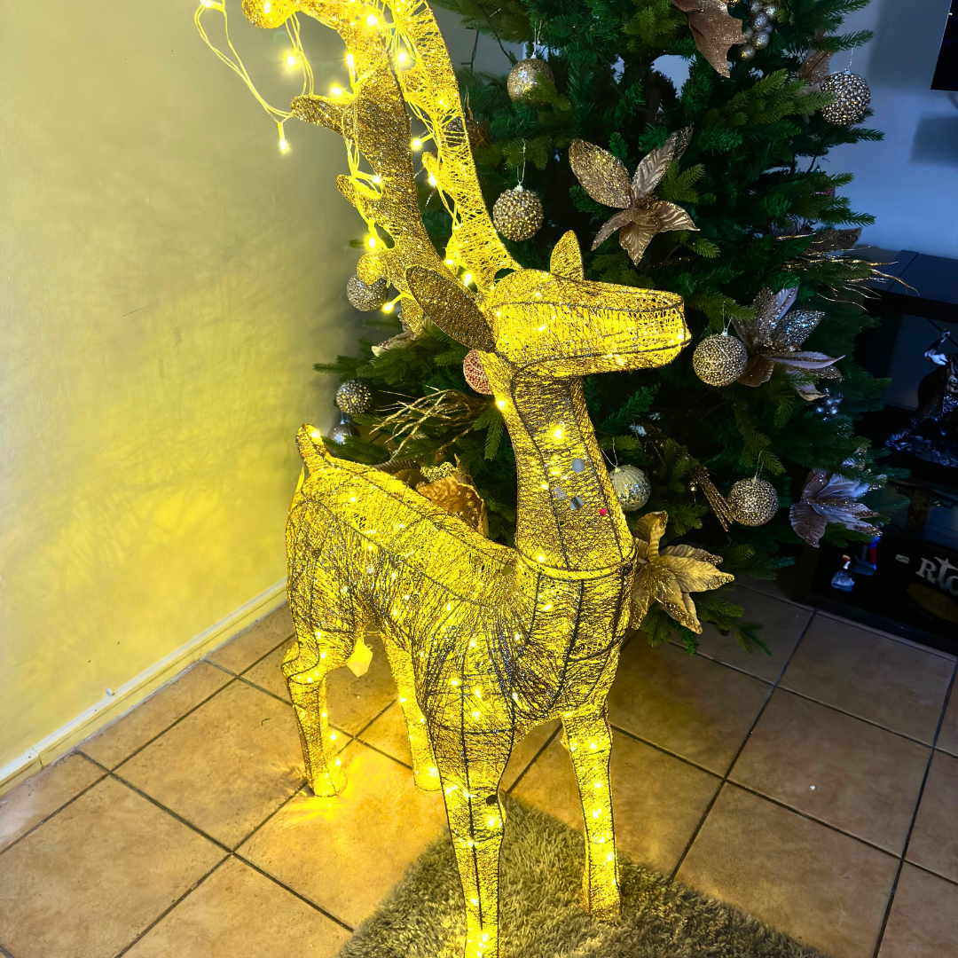 Reno Brillo de Navidad - Luz Cálida/Enchufe