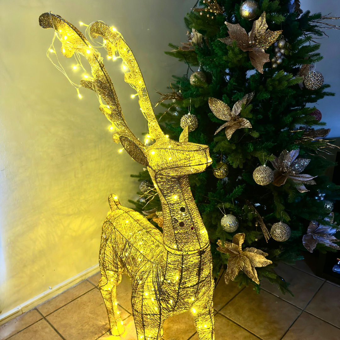 Reno Brillo de Navidad - Luz Cálida/Enchufe