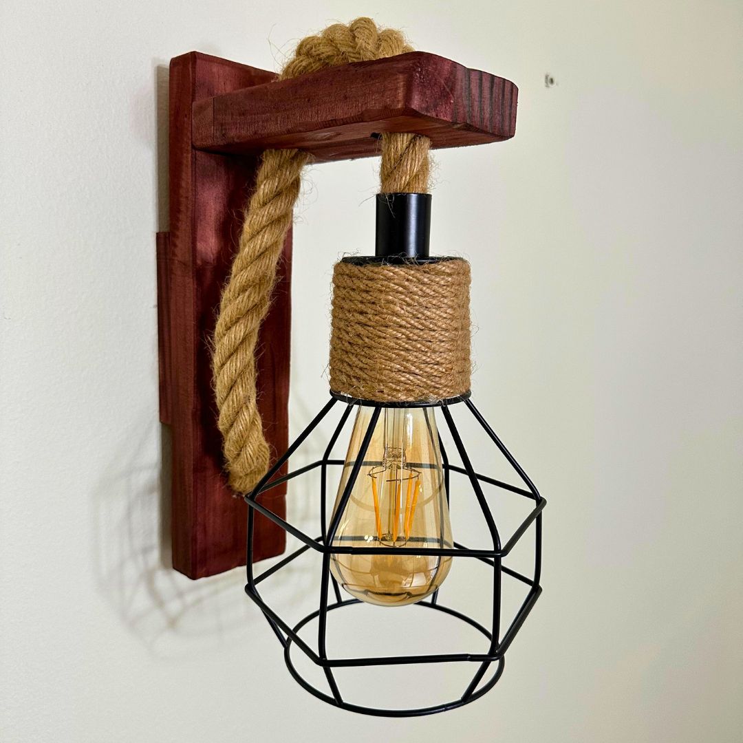 Apliqué Frideko - Madera y Metal / Incluye Ampolleta - Disponible en Dreamy Home!