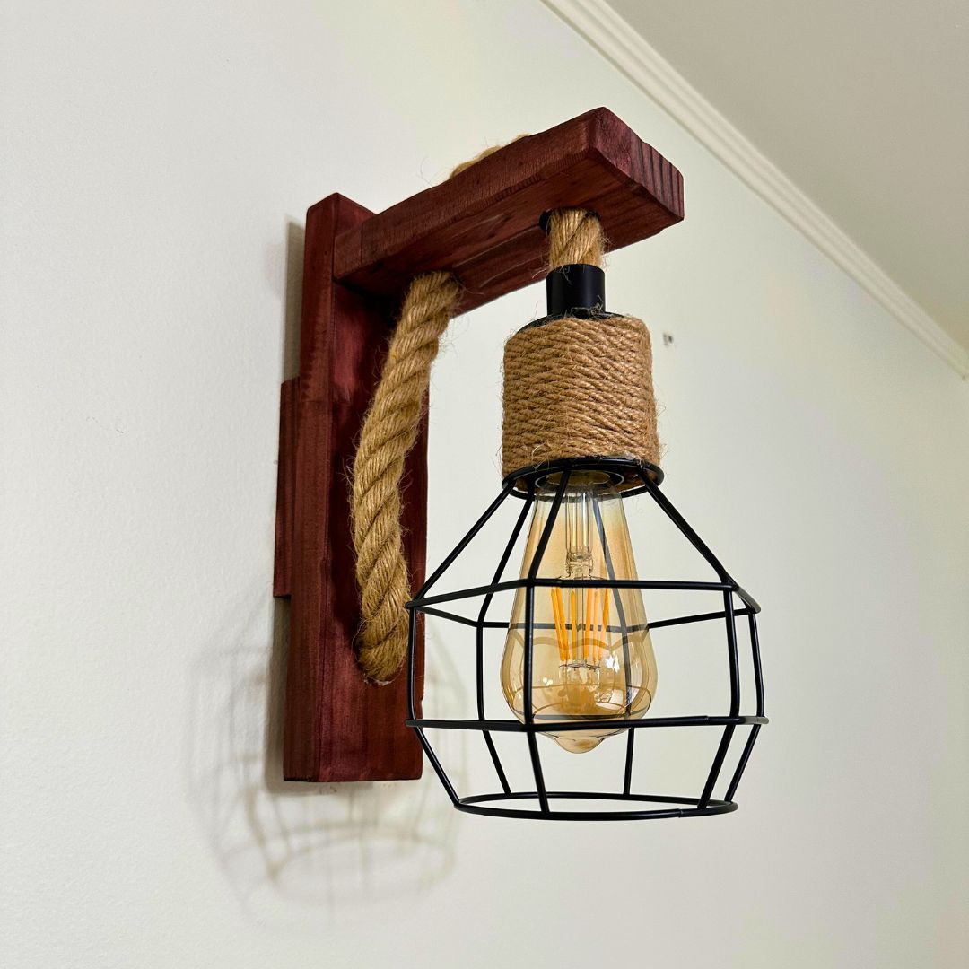 Apliqué Frideko - Madera y Metal / Incluye Ampolleta - Disponible en Dreamy Home!