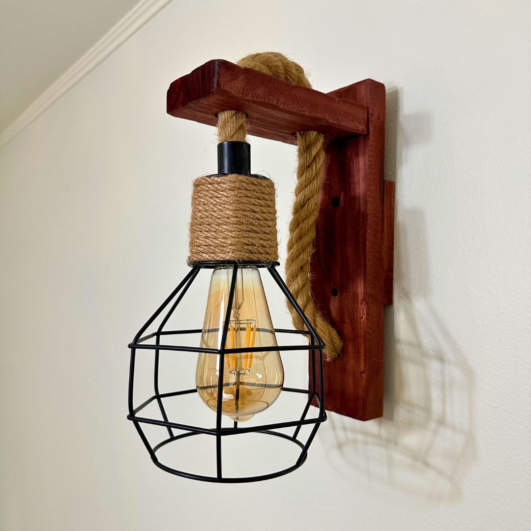 Apliqué Frideko - Madera y Metal / Incluye Ampolleta - Disponible en Dreamy Home!