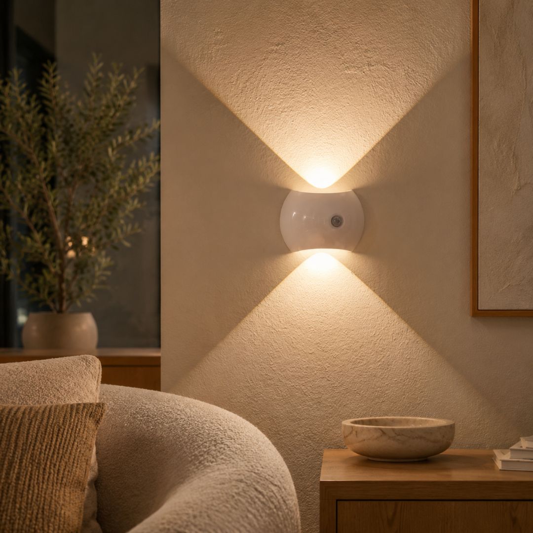 Aplique Mural Recargable Up & Down - Sensor de Movimiento / Luz Cálida - Luces nocturnas e iluminación ambiente - Disponible en Dreamy Home!