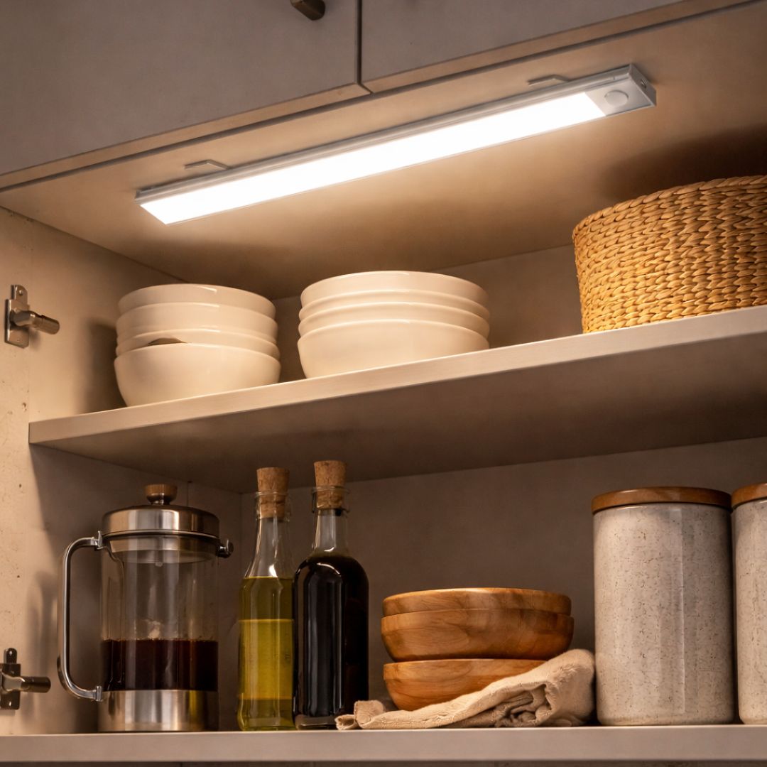 Barra LED con Sensor de Movimiento – Recargable y Magnética / Luz Fría - Iluminación - Disponible en Dreamy Home!