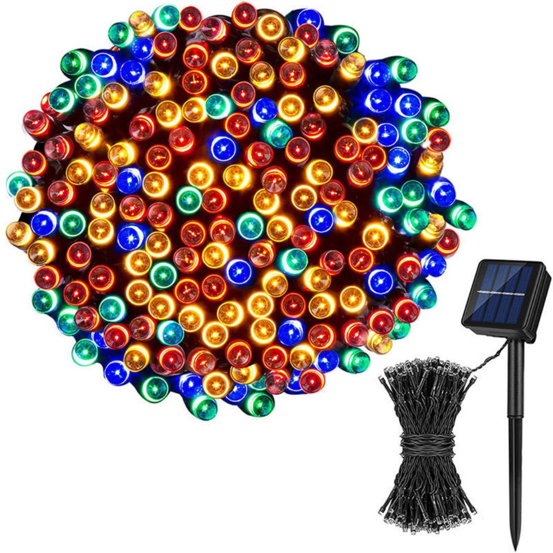 Cadena de Luces Decorativa Solar - 12/20 m IP65 Luz Multicolor - Dreamy Home