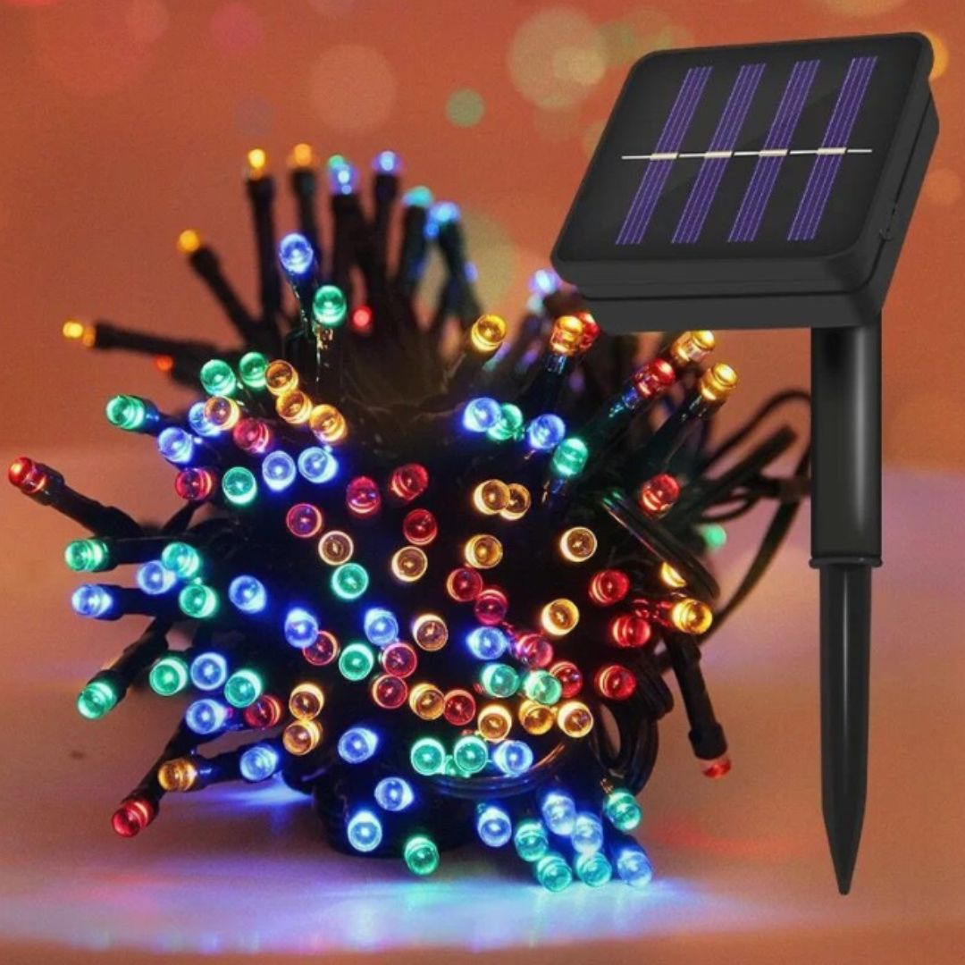 Cadena de Luces Decorativa Solar - 12/20 m IP65 Luz Multicolor - Dreamy Home