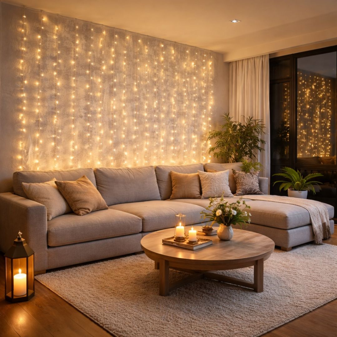 Cascada de Luces Hada - Luz Cálida / 3x3 m / USB - Decoración - Disponible en Dreamy Home!