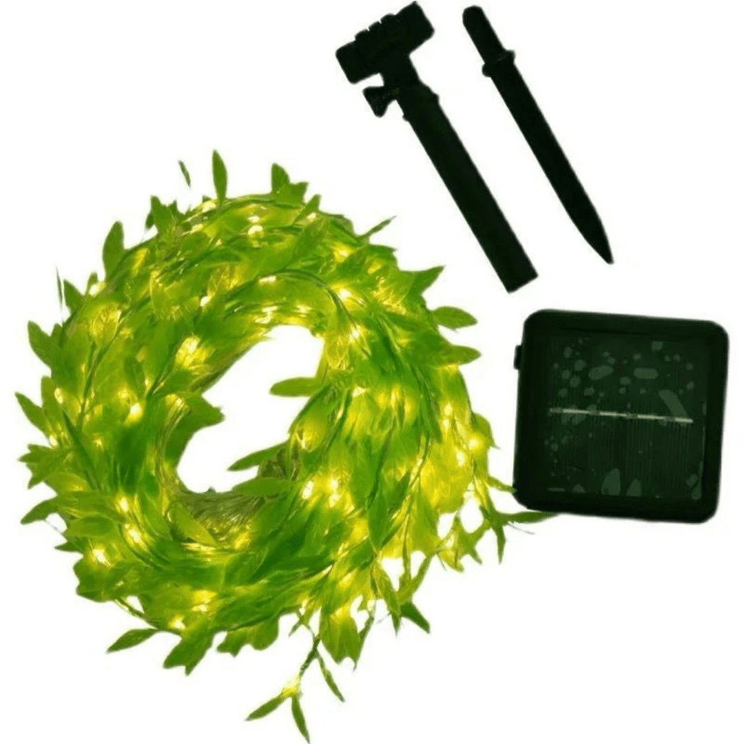 Cortina de Hojas Solar - Luz Cálida / 3 x 1 m / 10 Tiras - Disponible en Dreamy Home!