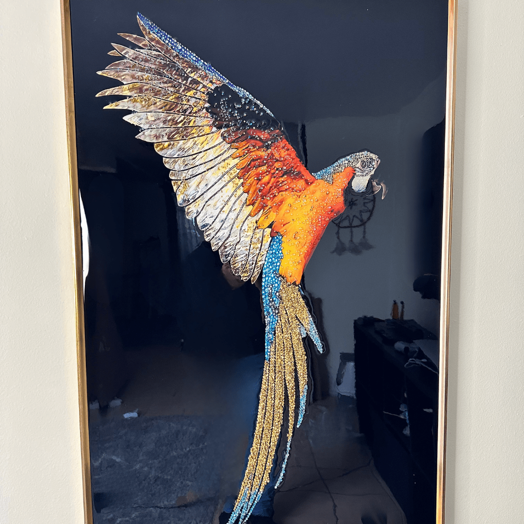 Cuadro Guacamayo - Resina Epóxica - 90 x 60 cm - Decoración - Disponible en Dreamy Home!