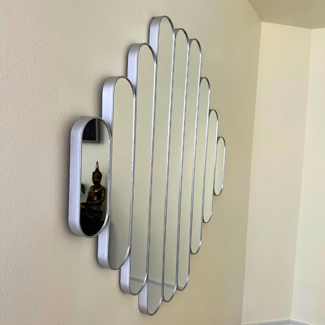 Espejo Decorativo - Diseño Moderno / Color Plateado / 80x80 cm - Disponible en Dreamy Home!