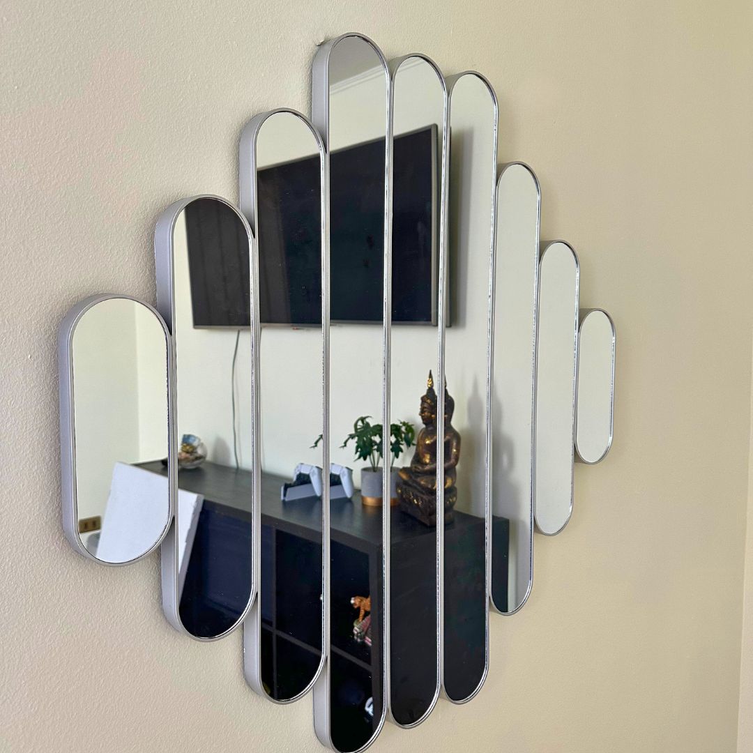 Espejo Decorativo - Diseño Moderno / Color Plateado / 80x80 cm - Disponible en Dreamy Home!