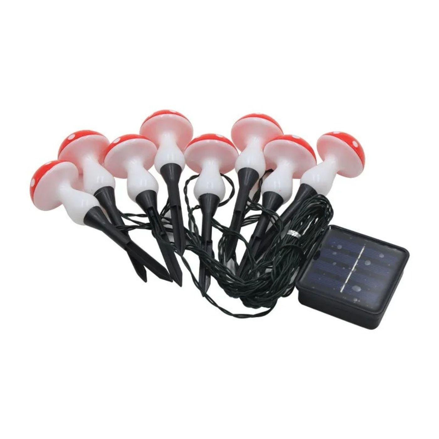 Estacas de Honguitos 12,5 m Solares - 20 Honguitos / Luz Cálida / IP65 - Disponible en Dreamy Home!