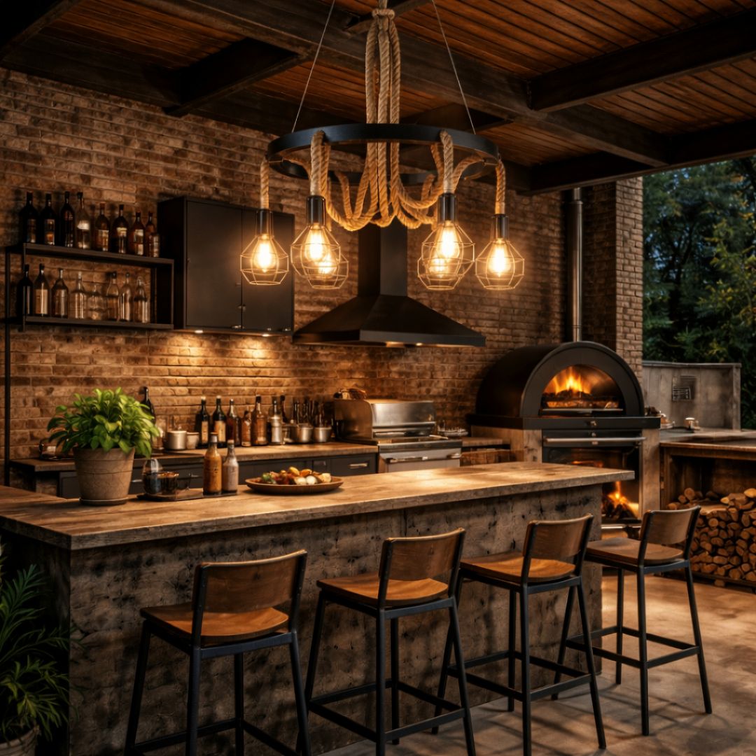 Lámpara Colgante Frideko Industrial - Diámetro 55 cm / Incluye Ampolletas - Disponible en Dreamy Home!