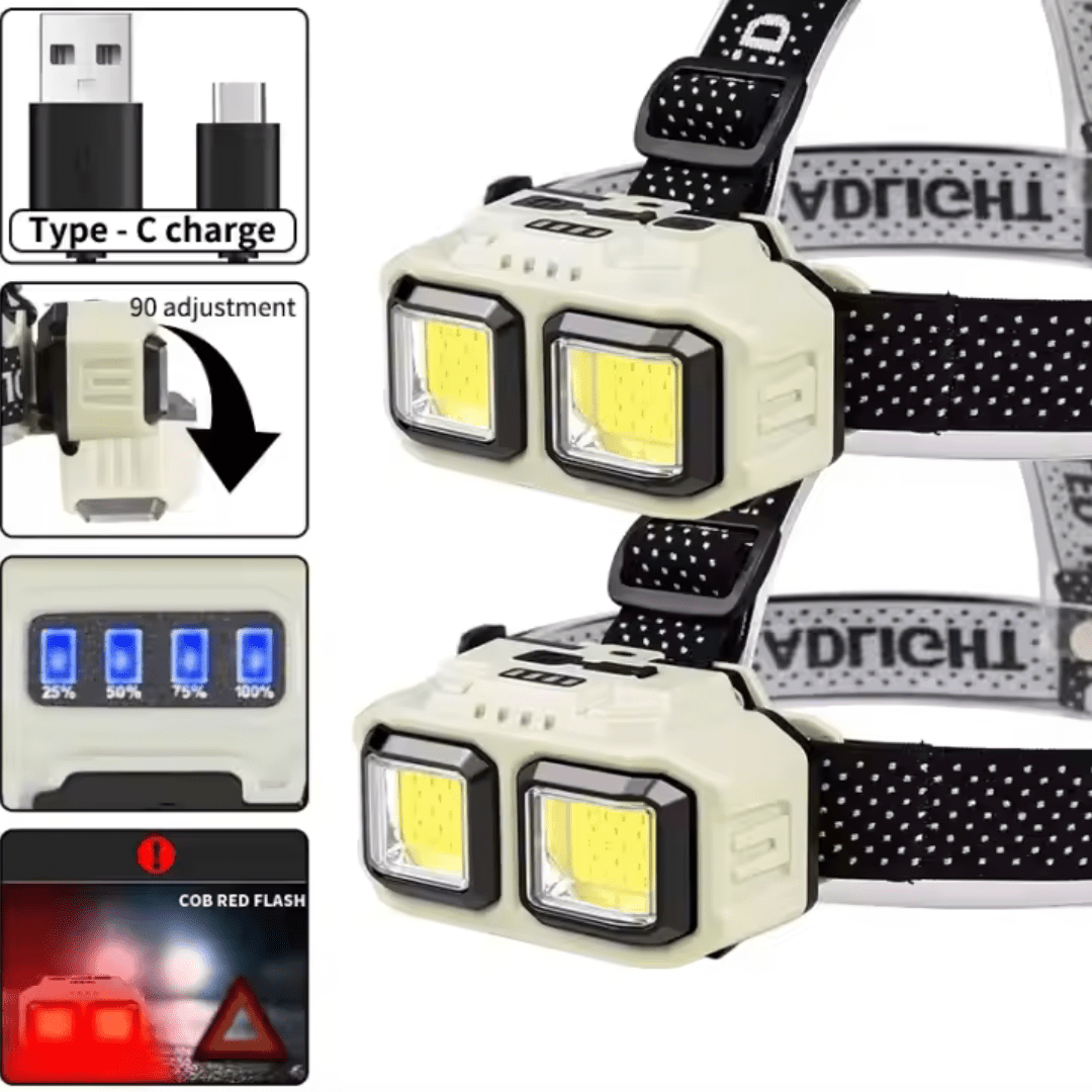 Linterna Cabeza Recargable – Sensor / IP65 / Luz Emergencia - Luces nocturnas e iluminación ambiente - Disponible en Dreamy Home!