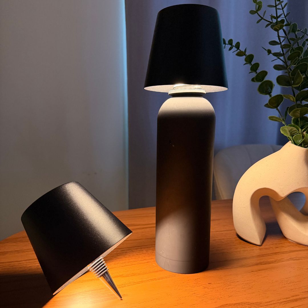 Pack 2 Lámparas Recargables para Botellas - 3 Tonos de Luz / USB C - Iluminación - Disponible en Dreamy Home!