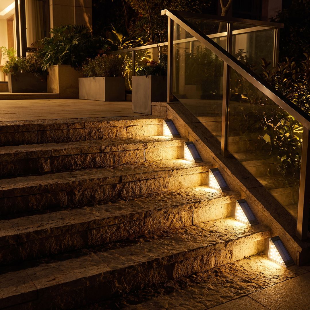 Pack 2 un. Luz Solar Escalera LED – Exterior / Luz Cálida / IP65 - Disponible en Dreamy Home!