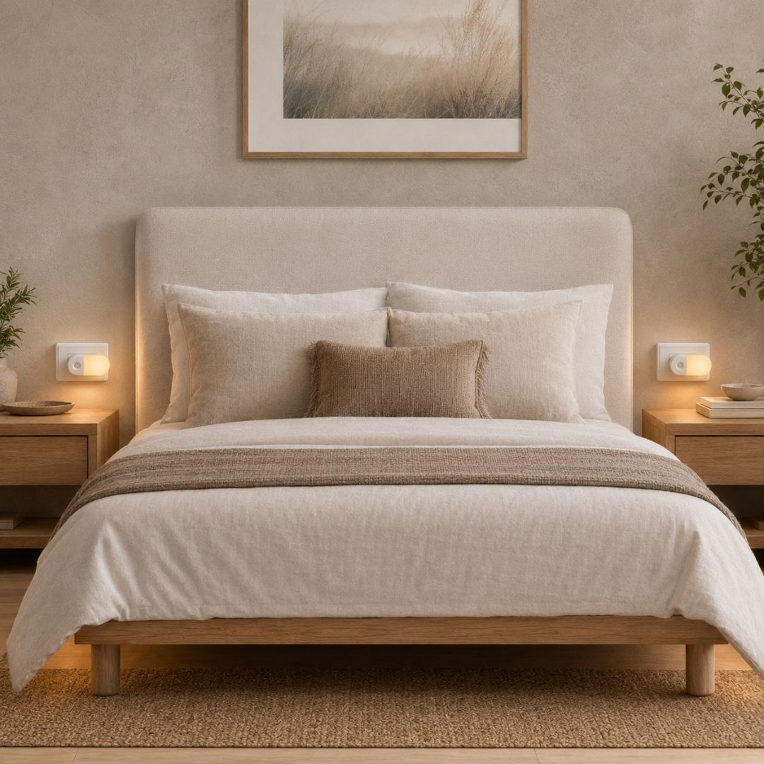 Pack de 2 Lámparas de Enchufe Led - Luz Cálida / Sensor de Movimiento - Iluminación - Disponible en Dreamy Home!