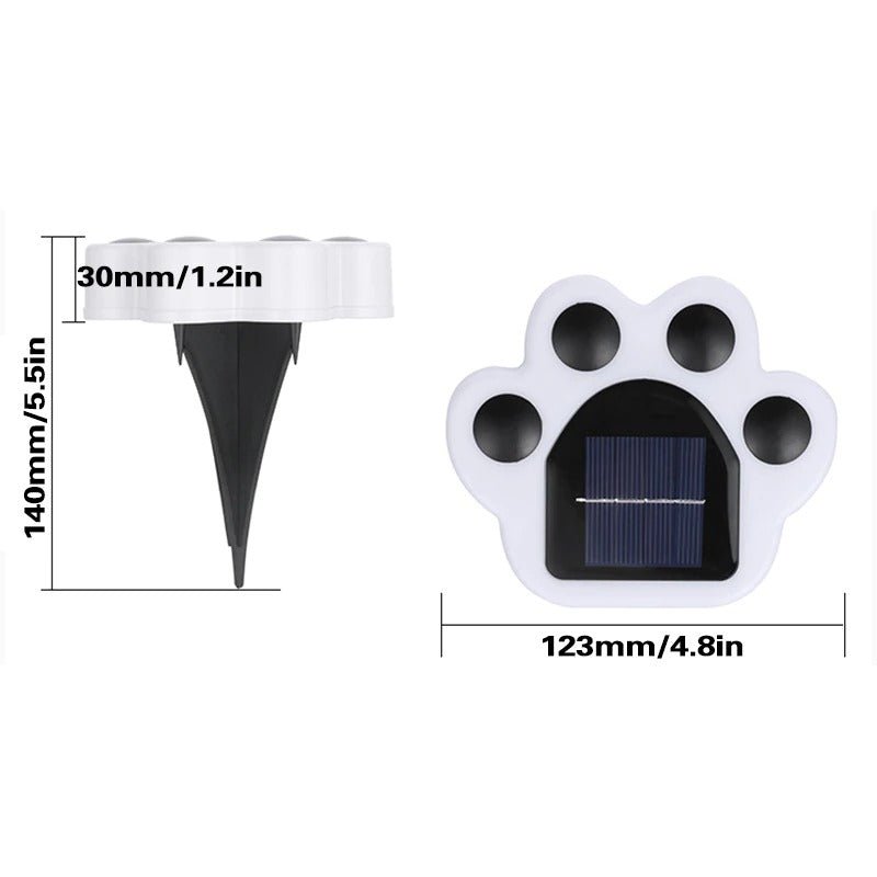 Set de 4 Patitas de Perro Solar - Luz Cálida / IP65 - Disponible en Dreamy Home!