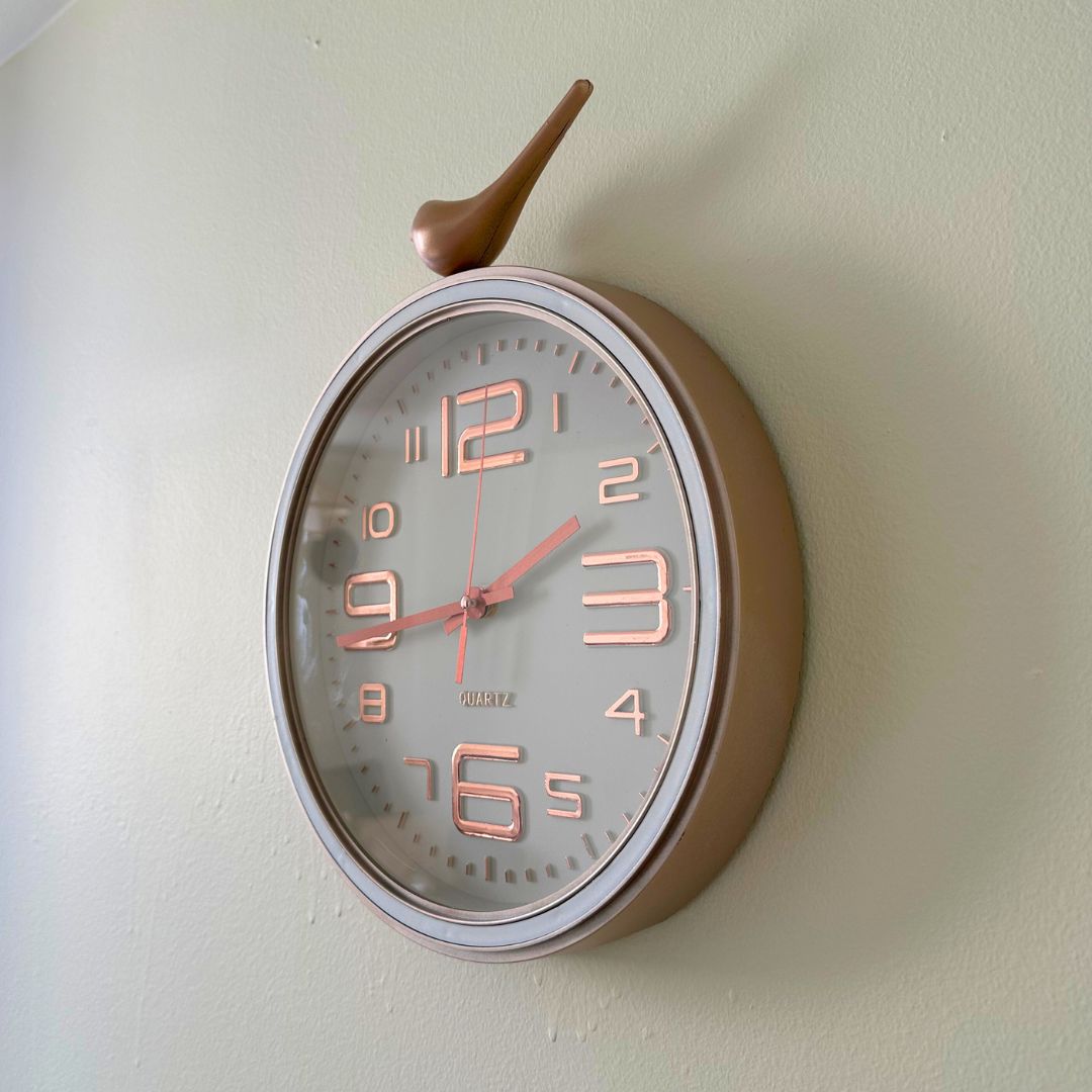 Reloj Rose Gold - Motivo Reno / Números 3D / Diámetro 30 cm - Decoración - Disponible en Dreamy Home!