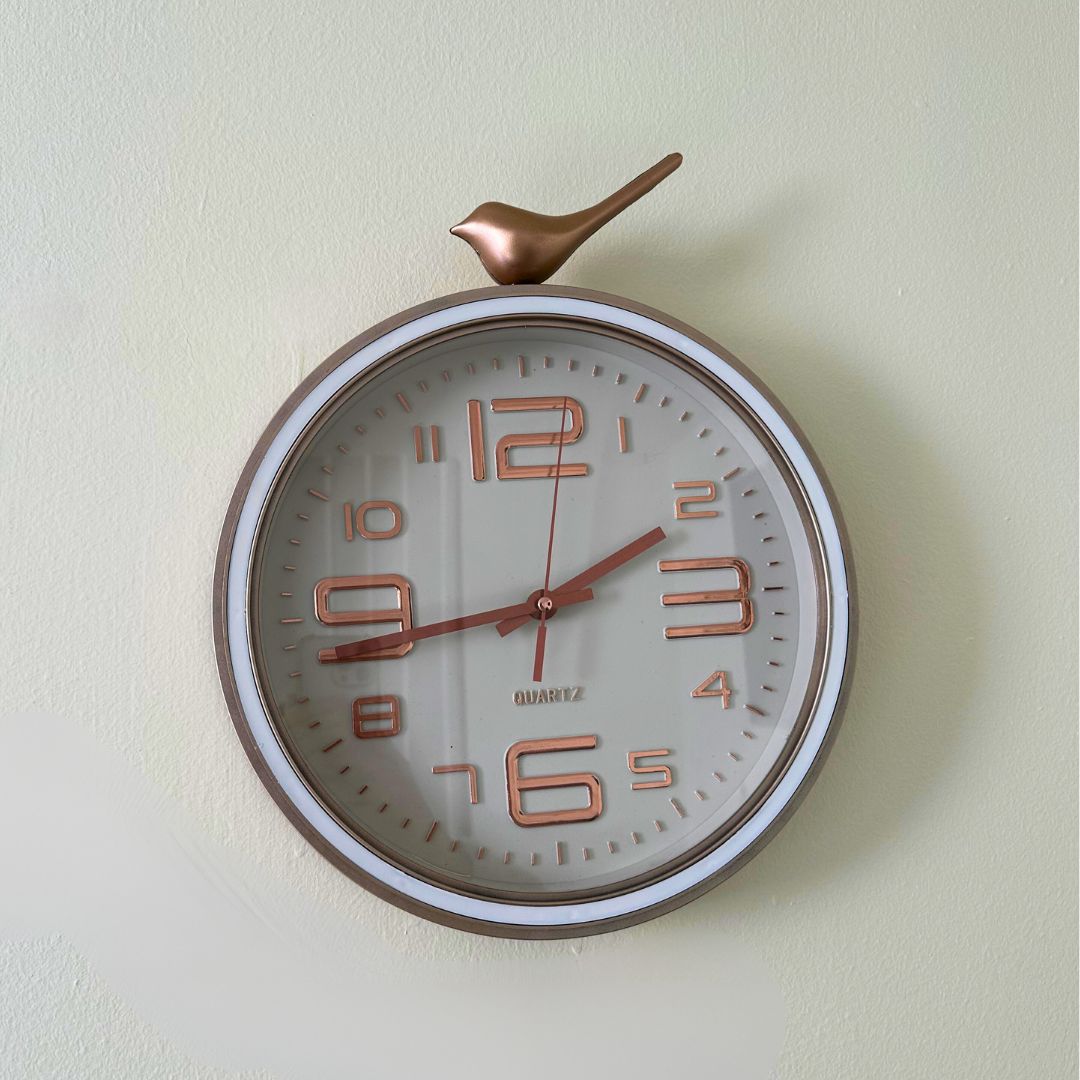 Reloj Rose Gold - Motivo Reno / Números 3D / Diámetro 30 cm - Decoración - Disponible en Dreamy Home!
