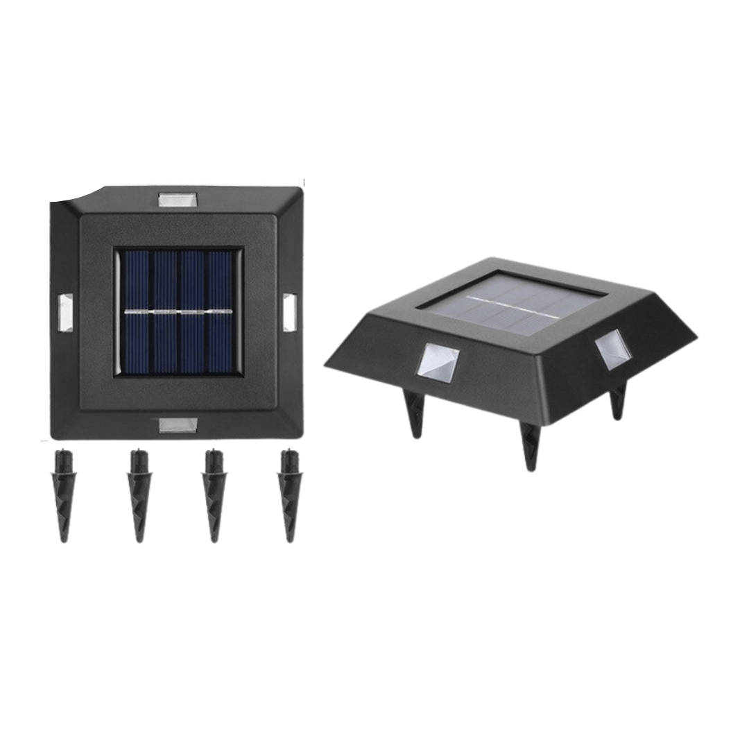 Set de 4 Apliques 360° Solar - Luz Cálida / IP65 - Disponible en Dreamy Home!