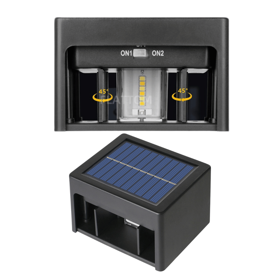 Apliqué Cuadrado Solar - Haz de Luz Ajustable / Luz Cálida y Fría / IP65 - Iluminación - Disponible en Dreamy Home!