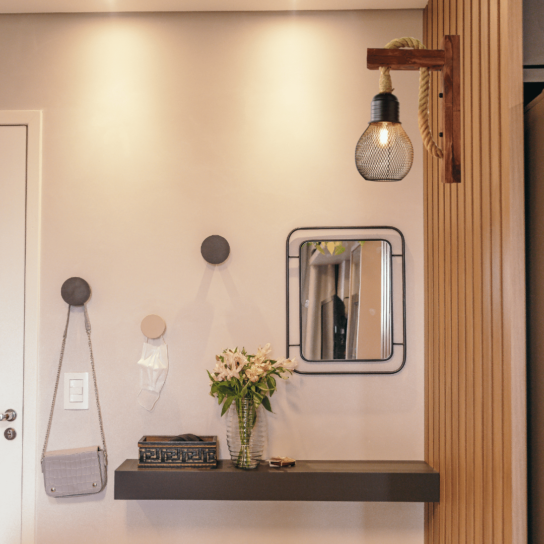 Apliqué Lámpara Globo - Metal y Madera / Incluye Ampolleta - Disponible en Dreamy Home!