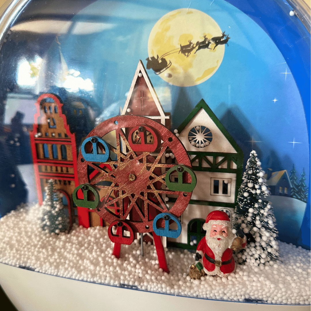 Caja Musical Parque Navideño - Sonido/Nieve/Enchufe - Disponible en Dreamy Home!