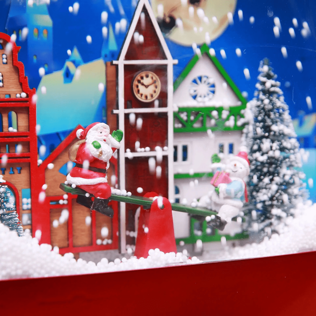 Caja Musical Parque Navideño - Sonido/Nieve/Enchufe - Disponible en Dreamy Home!