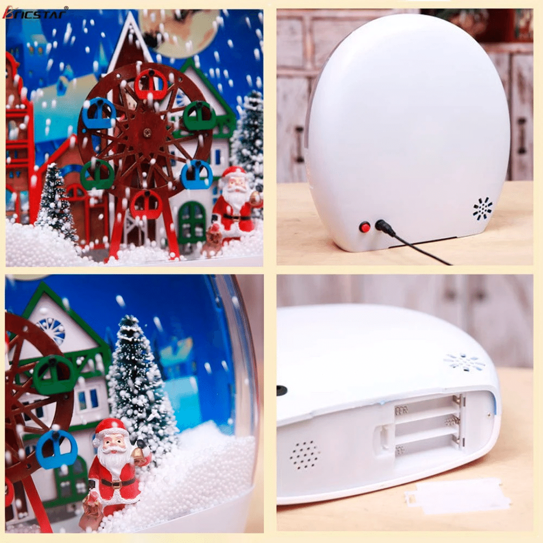 Caja Musical Parque Navideño - Sonido/Nieve/Enchufe - Disponible en Dreamy Home!
