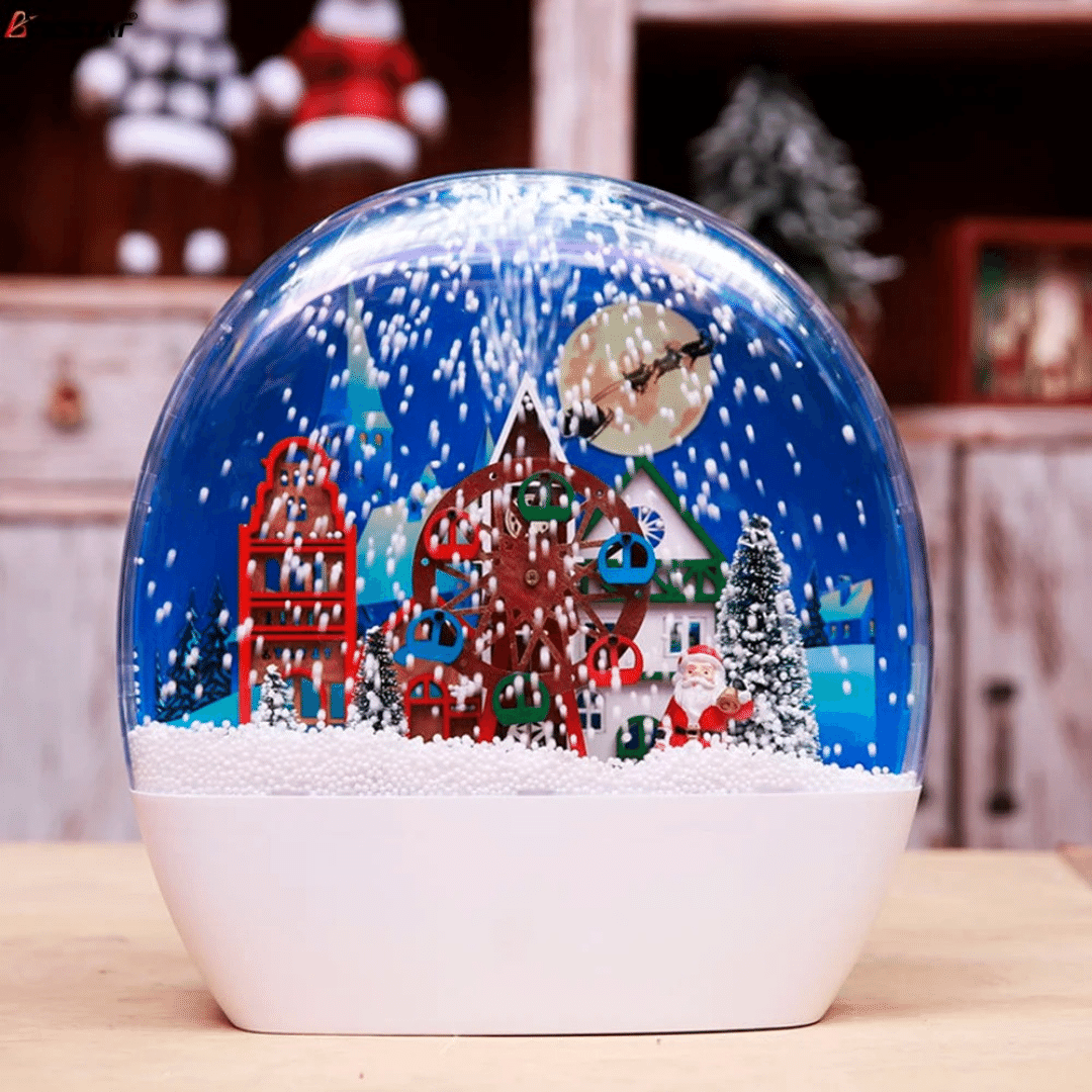Caja Musical Parque Navideño - Sonido/Nieve/Enchufe - Disponible en Dreamy Home!