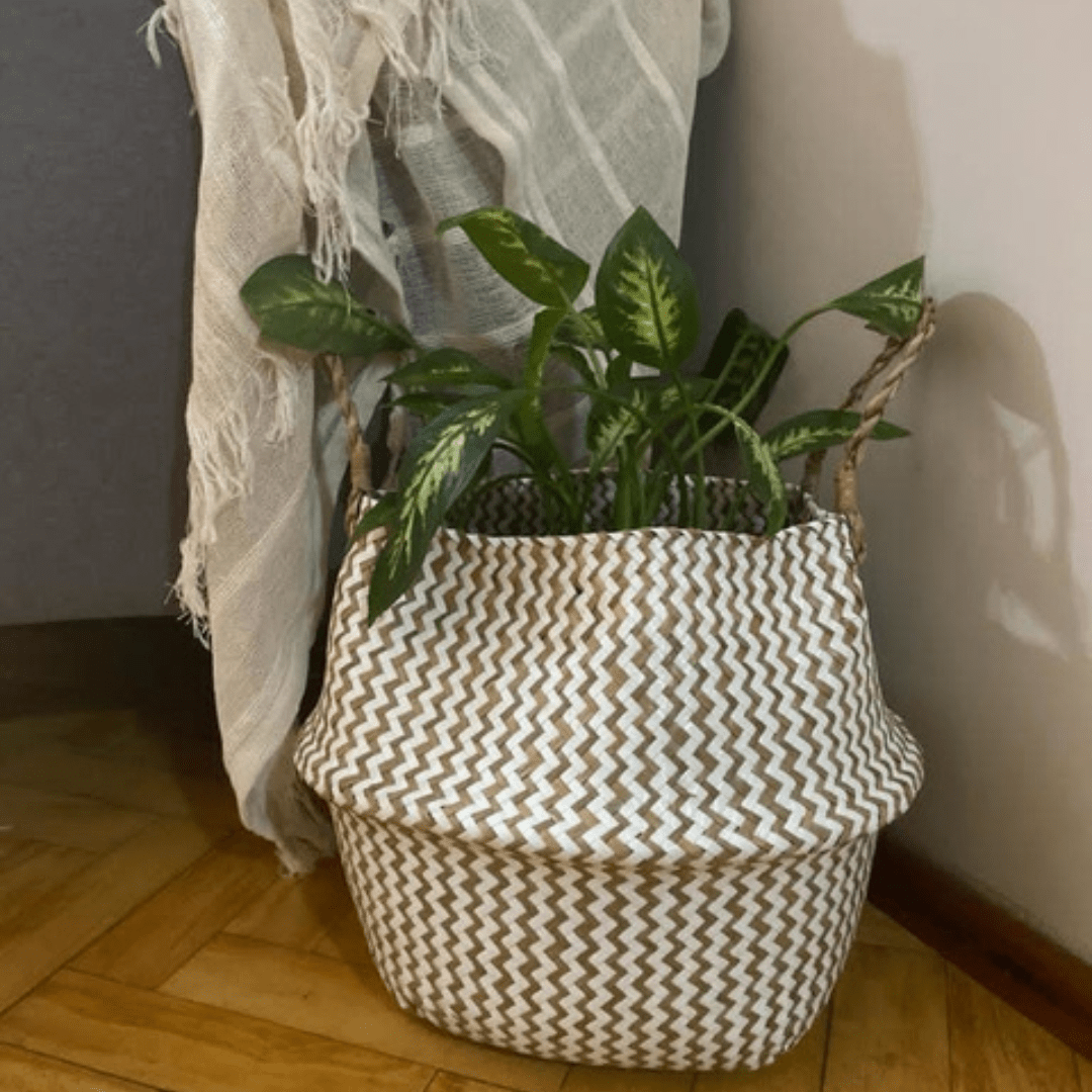 Canasto Multiuso Extensible - Tejido Natural / Blanco Beige / 35 cm - Decoración - Disponible en Dreamy Home!