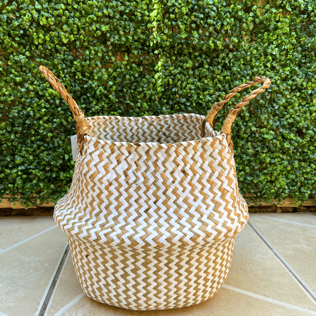 Canasto Multiuso Extensible - Tejido Natural / Blanco Beige / 35 cm - Decoración - Disponible en Dreamy Home!