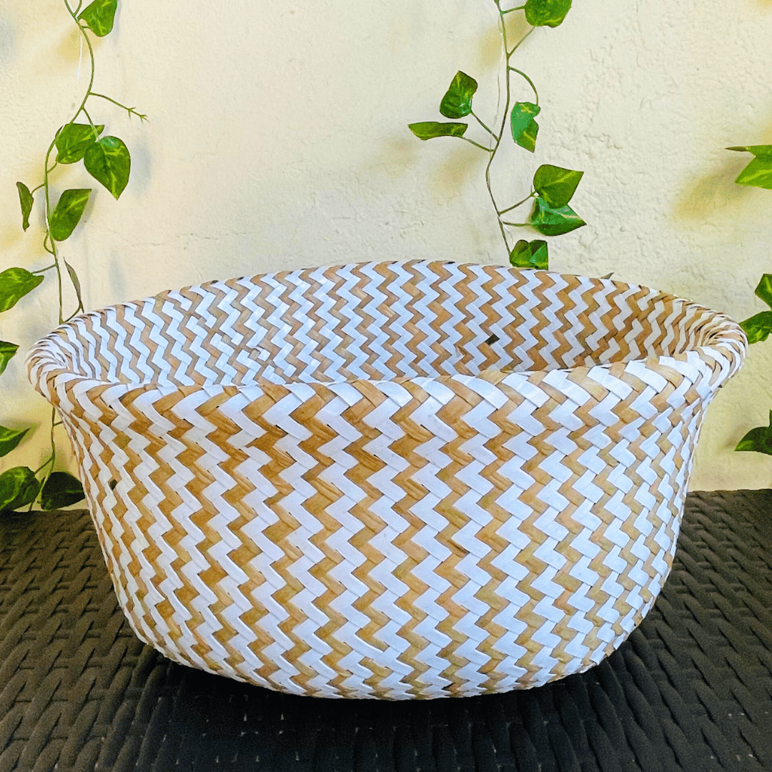 Canasto Multiuso Extensible - Tejido Natural / Blanco Beige / 35 cm - Decoración - Disponible en Dreamy Home!