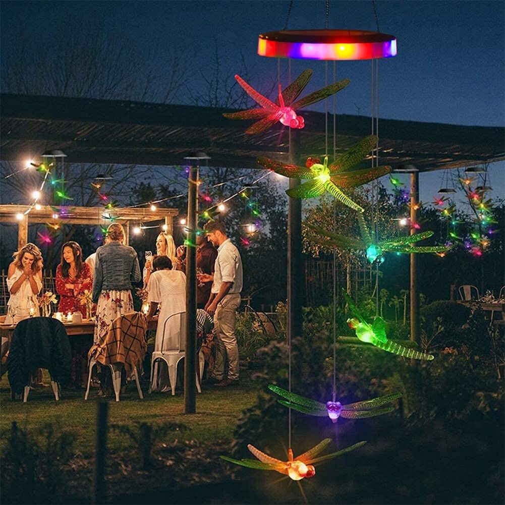Colgante Libélula Solar - Luz Multicolor / IP44 - Disponible en Dreamy Home!