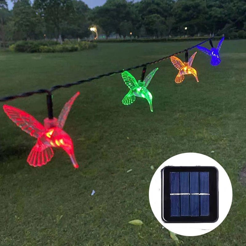 Guirnalda de Colibrís Solares - Largo 5 m / Luz Cálida o Multicolor / IP65 - Disponible en Dreamy Home!