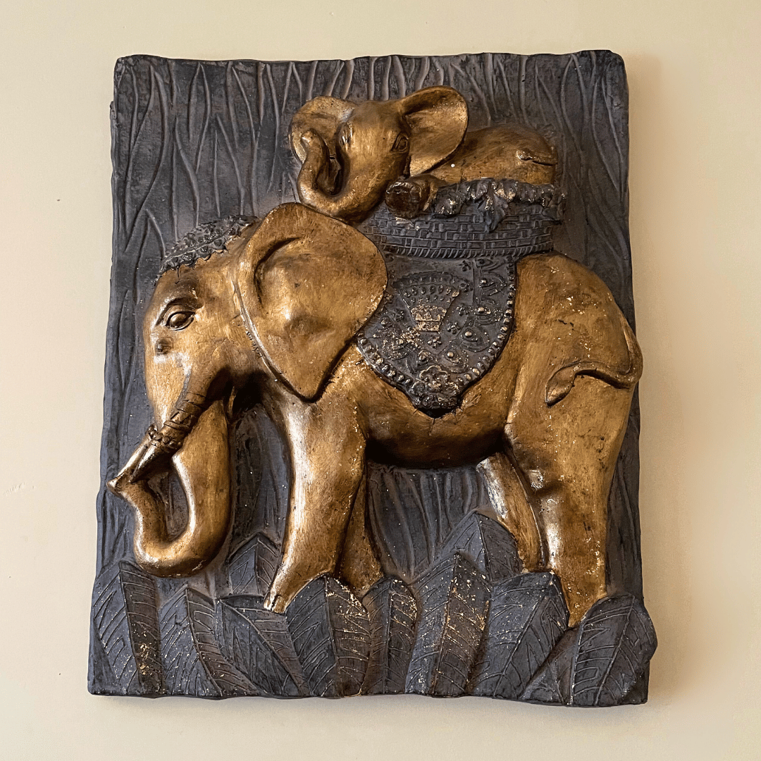 Cuadros Tailandia - Relieve / Color Negro Dorado / 45x56 cm / Resina - Decoración - Disponible en Dreamy Home!