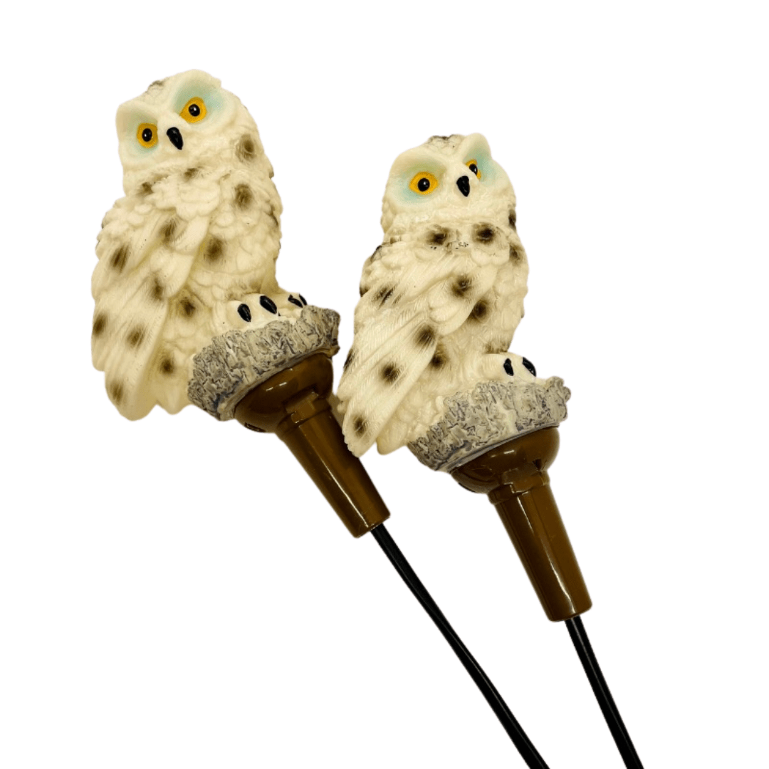 Set de 2 Estacas de Búho Doble Solar - Luz Cálida / IP65 - Disponible en Dreamy Home!