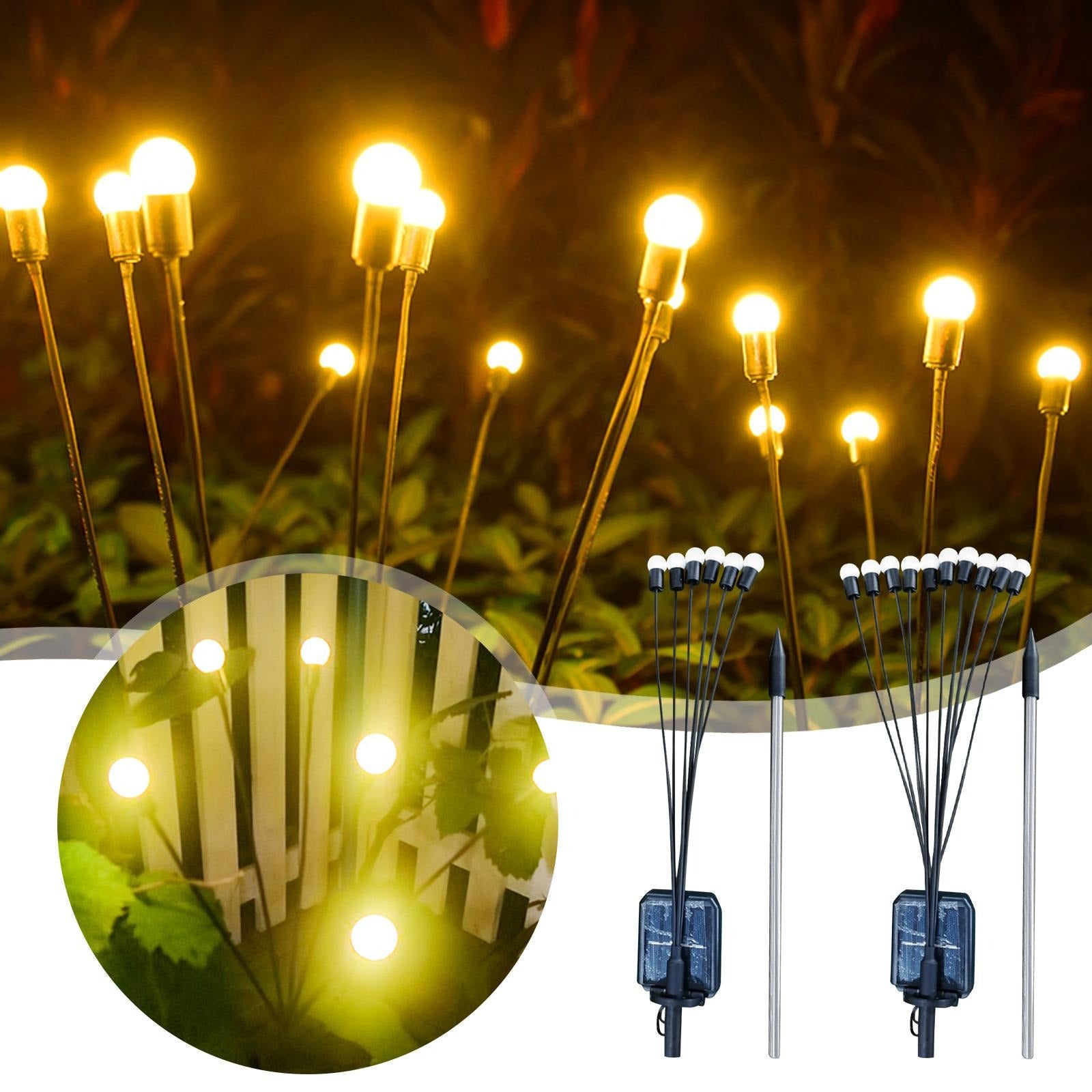 Set de 2 Estacas de Pelotitas Solar - Luz Cálida o Multicolor / IP65 - Disponible en Dreamy Home!