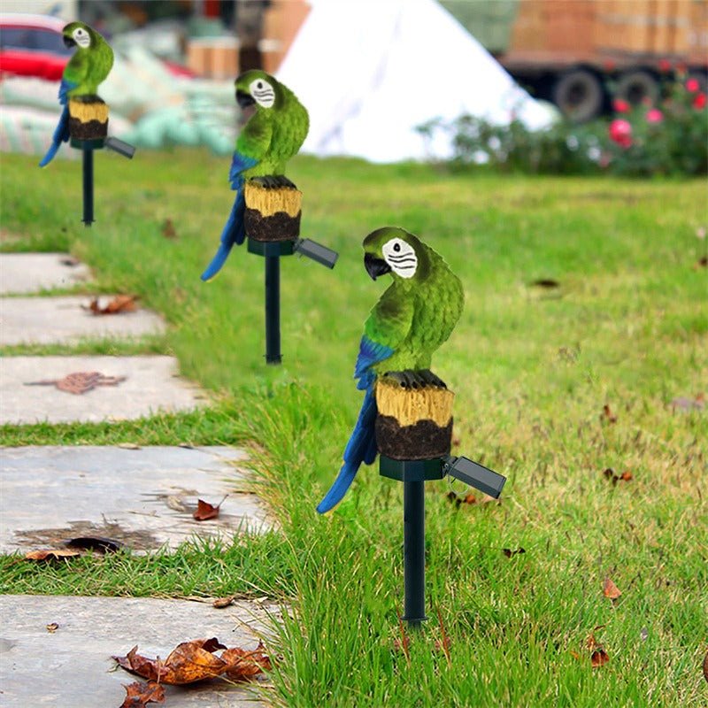 Estaca Solar de Loro Azul - Luz Cálida / IP65 - Disponible en Dreamy Home!