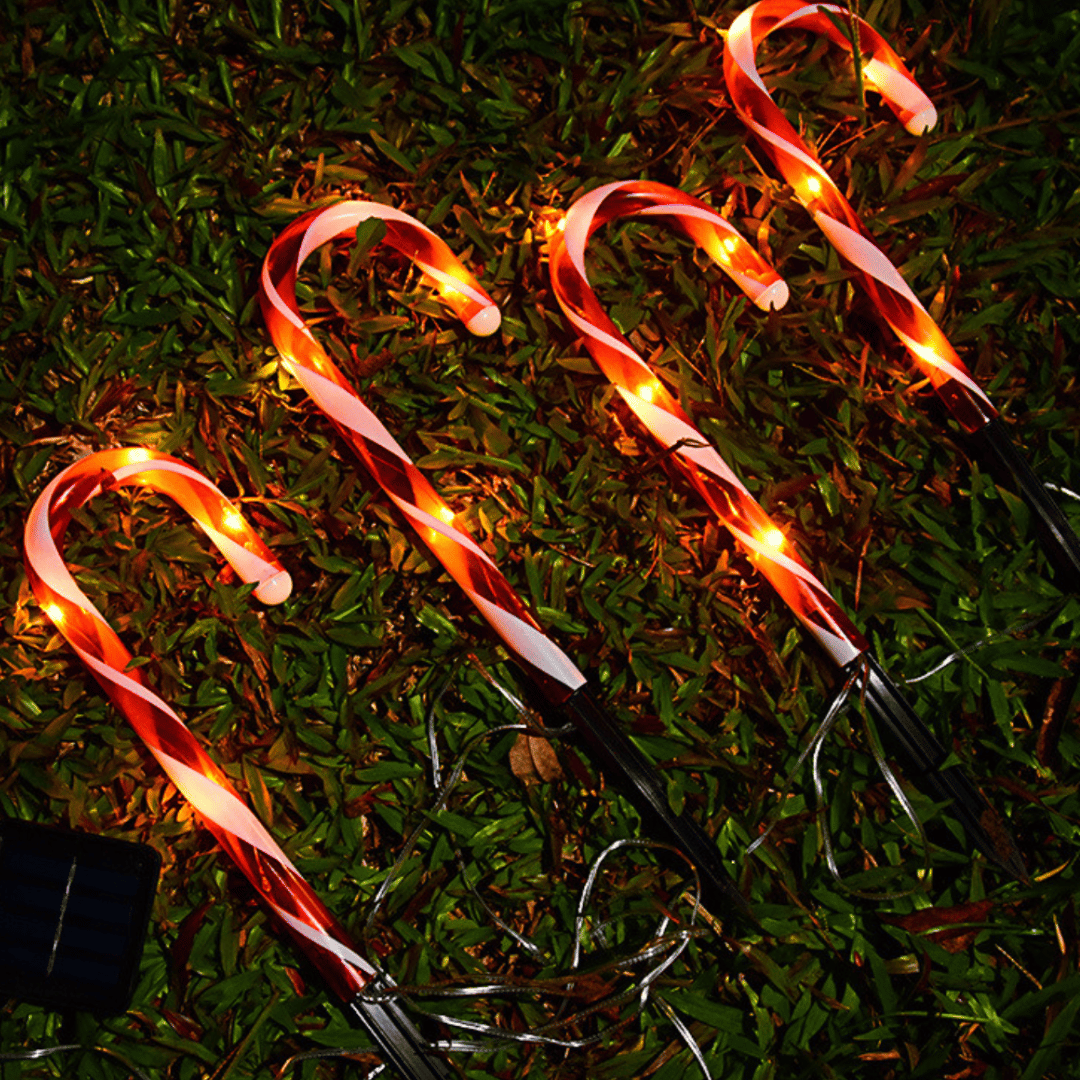 Estacas Bastones de Navidad Solar - Luz Roja IP65 - Disponible en Dreamy Home!