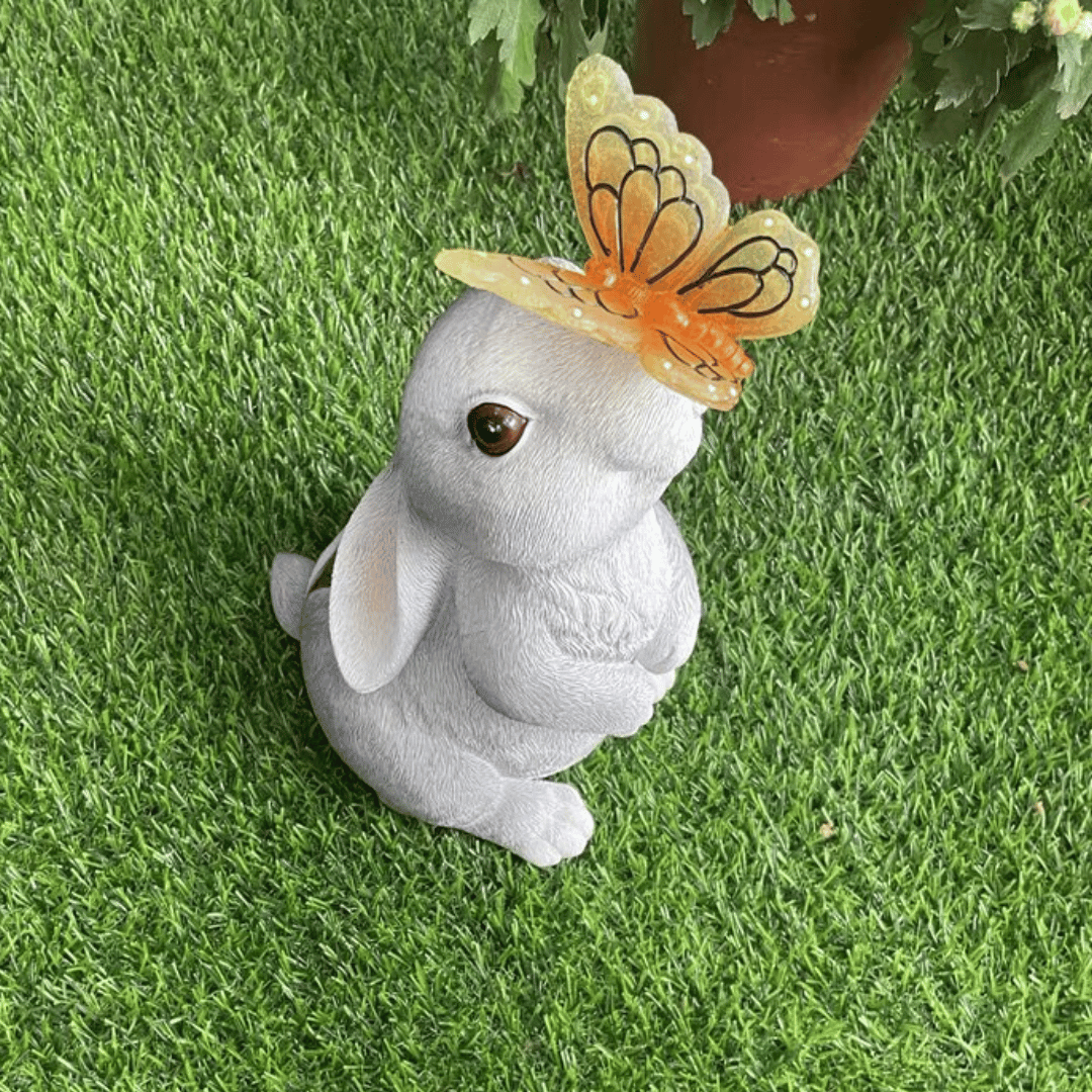 Estatua de Conejo Solar - Resina / Luz Cálida / IP65 - Disponible en Dreamy Home!