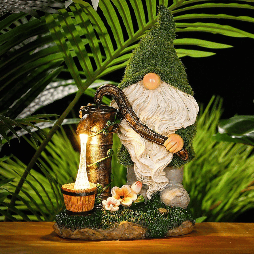 Estatua de Duende Solar - Resina / Luz Cálida / IP65 - Disponible en Dreamy Home!
