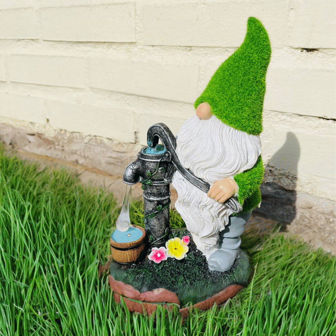 Estatua de Duende Solar - Resina / Luz Cálida / IP65 - Disponible en Dreamy Home!